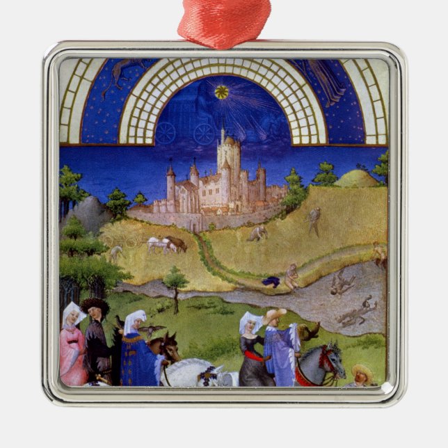 Facsimile of August: Hawking Metal Ornament (Front)