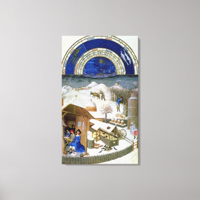 Facsimile of February Canvas Print (Front)