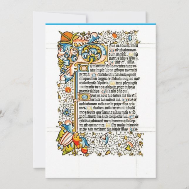 FACSIMILE OF MANUSCRIPT IN LAMBETH PALACE LIBRARY, NOTE CARD (Front)