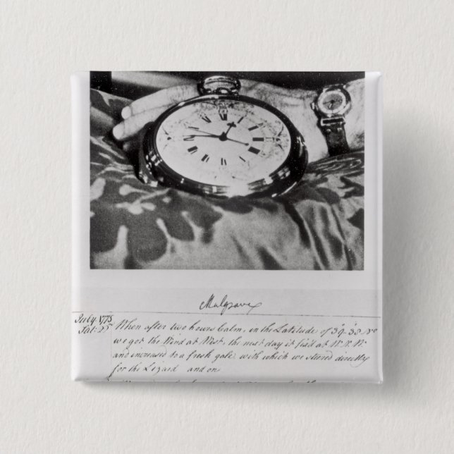 Facsimile of the Pocket Chronometer Pinback Button (Front)