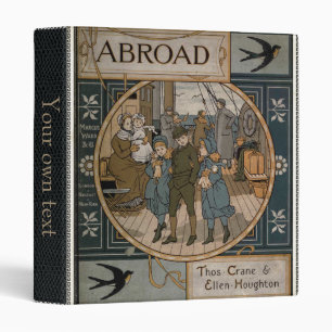 Facsimile old 1884 travel book 3 ring binder