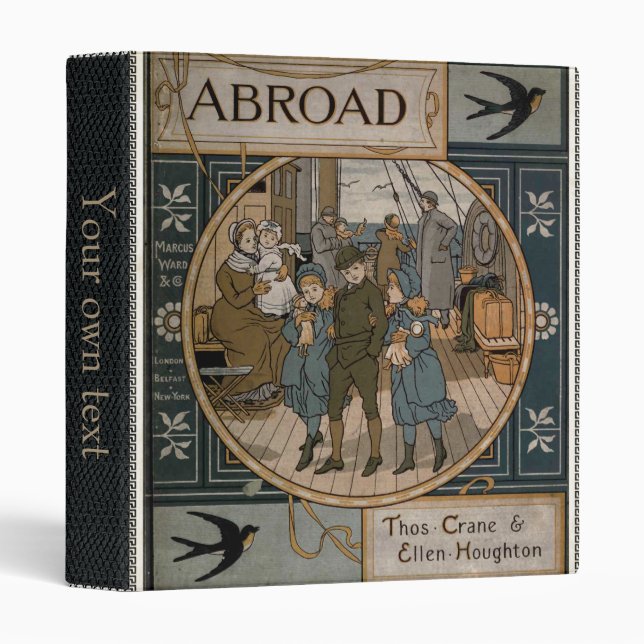 Facsimile old 1884 travel book 3 ring binder (Front/Spine)