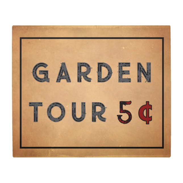 Facsimile Vintage Garden Sign (Front)