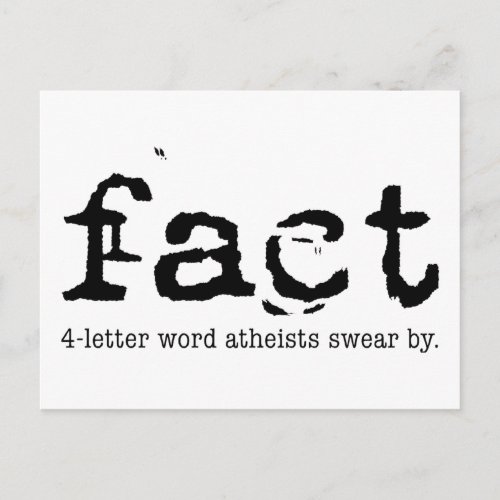 FACT 4_letter word atheists swear by _ Postcard