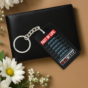 Fact of Life Calendar Says WTF Humor Keychain