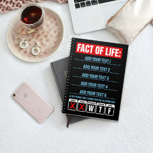 Fact of Life Calendar Says WTF Humor Notebook