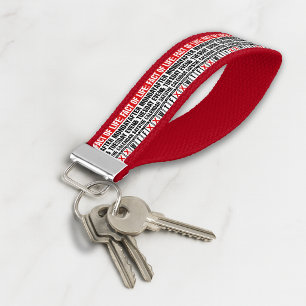Fact of Life Calendar Says WTF Humor Wrist Keychain