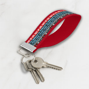 Fact of Life Calendar Says WTF Humor Wrist Keychain