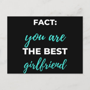 Fact: You Are The Best Girlfriend Holiday Postcard