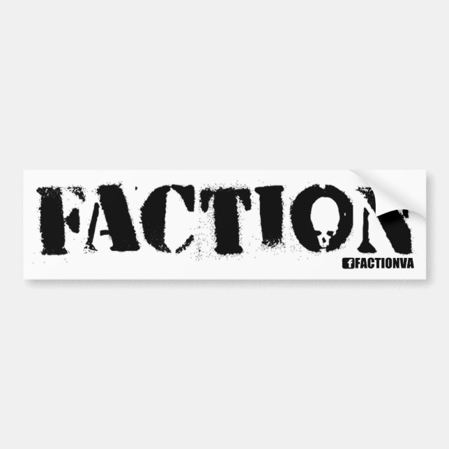 FACTION VA BUMPER STICKER (Front)