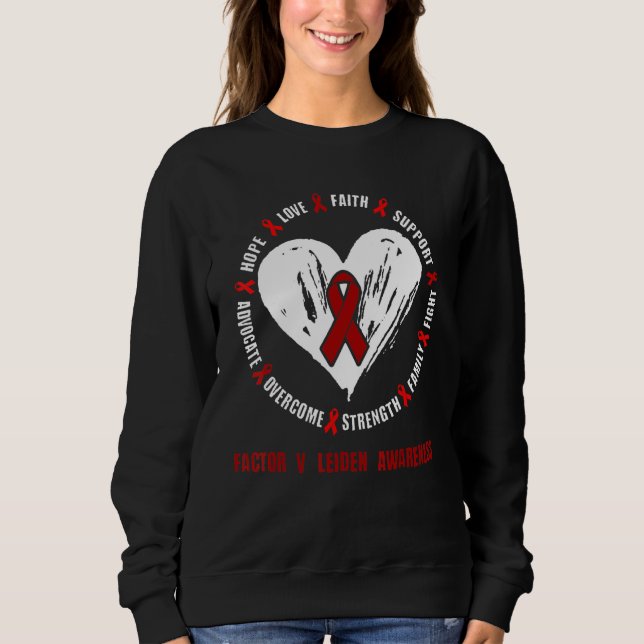 Factor V Leiden Awareness deep vein thrombosis Rel Sweatshirt (Front)