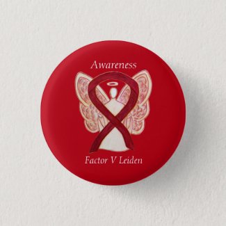 Factor V Leiden Awareness Ribbon Custom Angel Pin