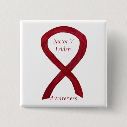 Factor V Leiden Awareness Ribbon Custom Pin