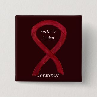 Factor V Leiden Awareness Ribbon Custom Pin