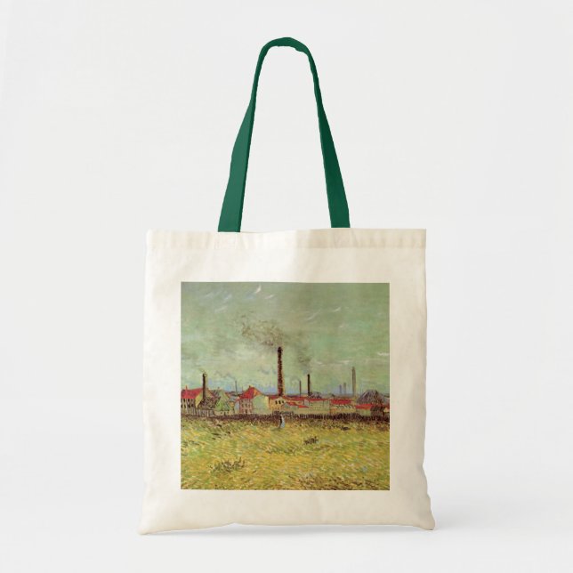 Factories at Asnieres by Vincent van Gogh Tote Bag (Front)