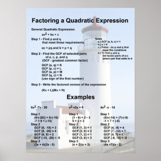 Factoring Quadratics Poster
