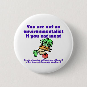 factory farming pinback button
