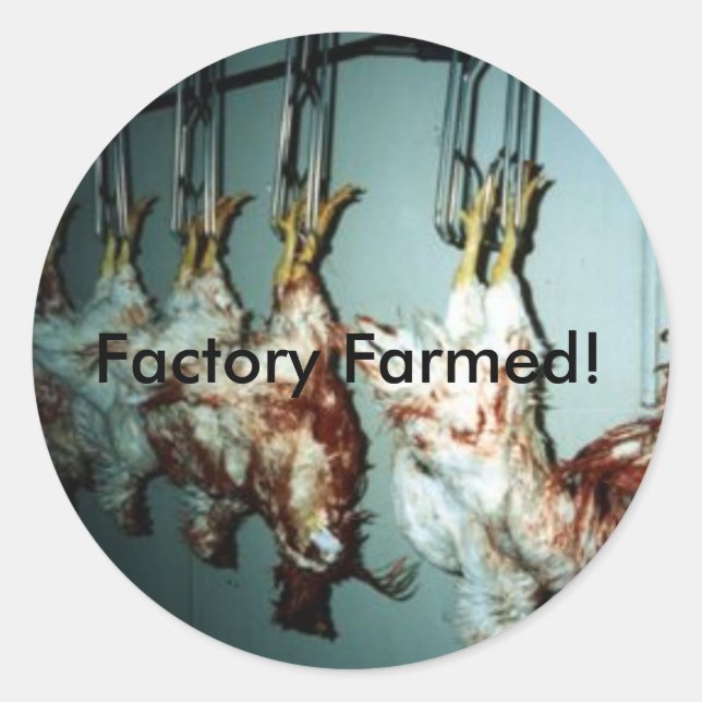 factory farming protest stickers (Front)