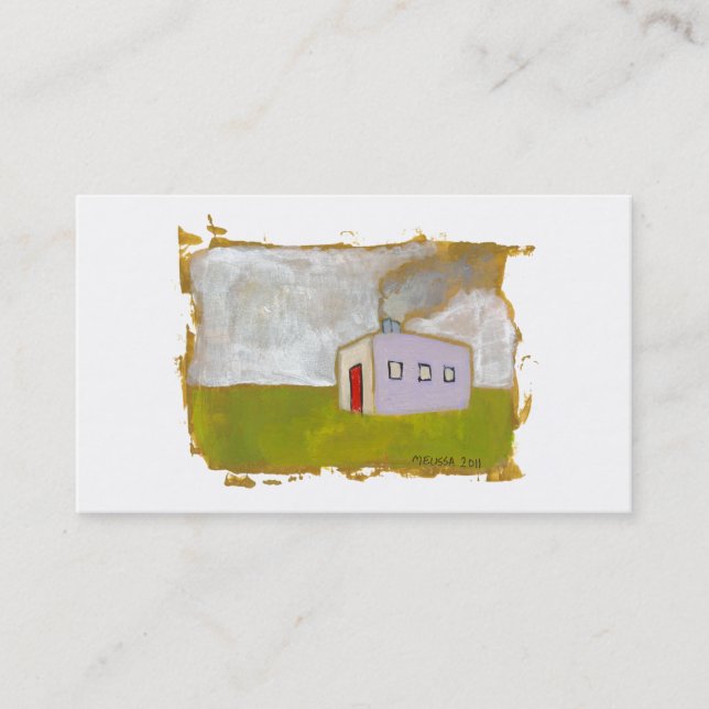 Factory unique fresh simple modern folk art business card (Front)