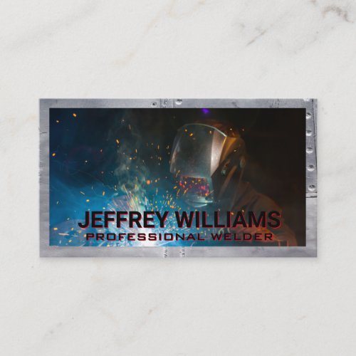 Factory Welder Fabricating Business Card