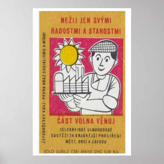 Factory Worker - Matchbox Print - Aesthetic Wall (Front)