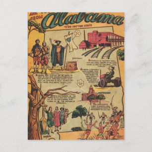Facts About Alabama Postcard