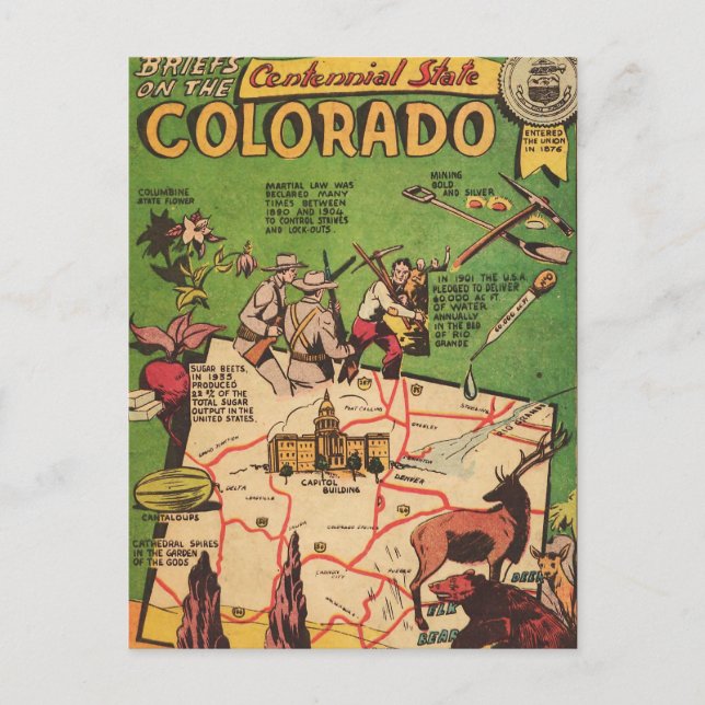 Facts About Colorado Postcard (Front)