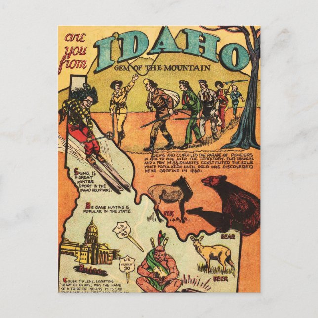 Facts About Idaho Postcard (Front)