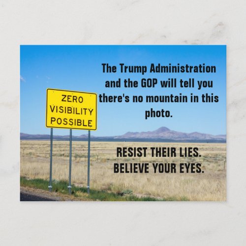 Facts and Truth Matter Resist Trump Lies Postcard