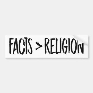 Facts are greater than Religion -- Resistance Bump Bumper Sticker