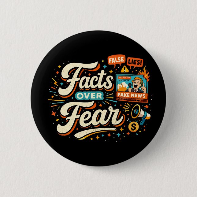 Facts Over Fear Button (Front)