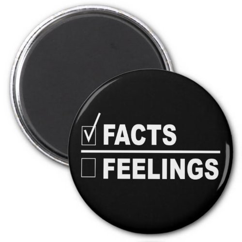 Facts over feelings Fraction Magnet