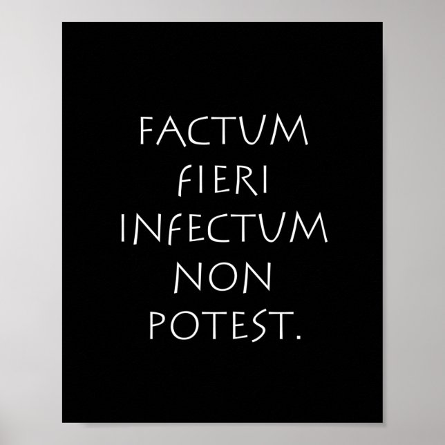 Factum fieri infectum non potest poster (Front)