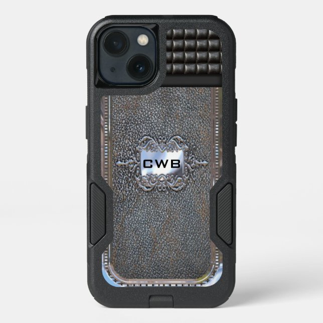 Fadden Protection Cool Modern Monogram Otterbox iPhone Case (Back)