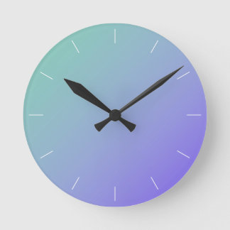 FADE into TEAL| abstract choose a color Round Clock