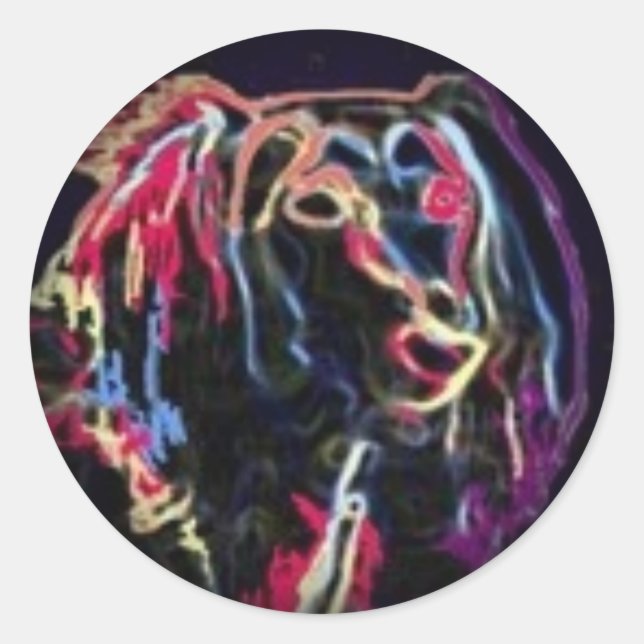 Fade to Black Round Stickers (Front)