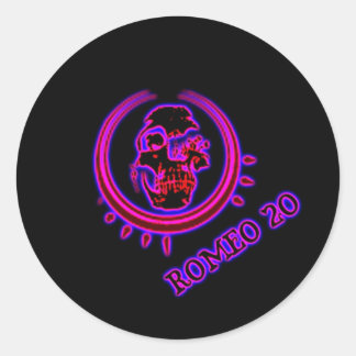 Fade to Black Round Stickers