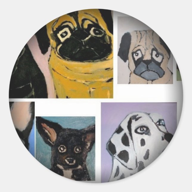 Fade to Black Round Stickers (Front)