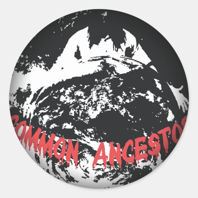 Fade to Black Round Stickers (Front)