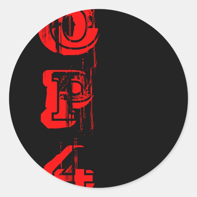 Fade to Black Round Stickers - Customized (Front)