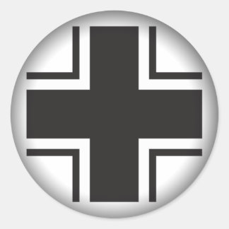 Fade to Black Round Stickers - Luftwaffe World War