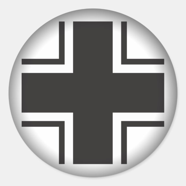 Fade to Black Round Stickers - Luftwaffe World War (Front)