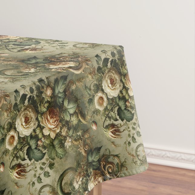 Fade to Grace – Gothic Medium Pattern Tablecloth (In Situ)
