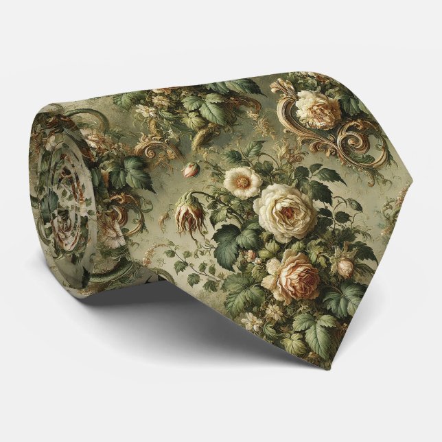 Fade to Grace – Gothic Victorian  Neck Tie (Rolled)