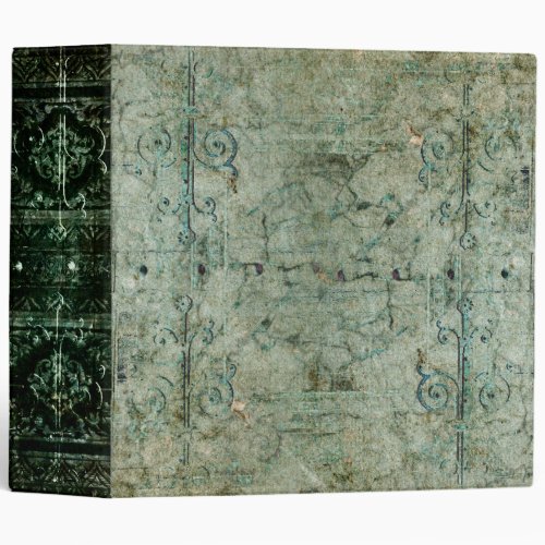 Faded Aged Green Ancient Tome 3 Ring Binder