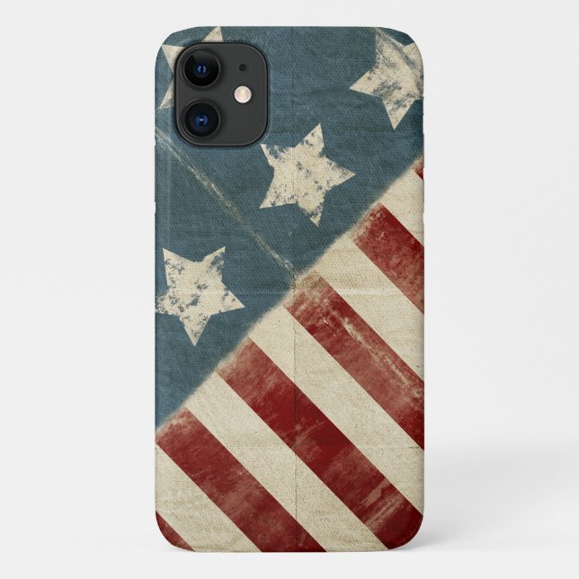 faded American flag Case-Mate iPhone Case (Back)