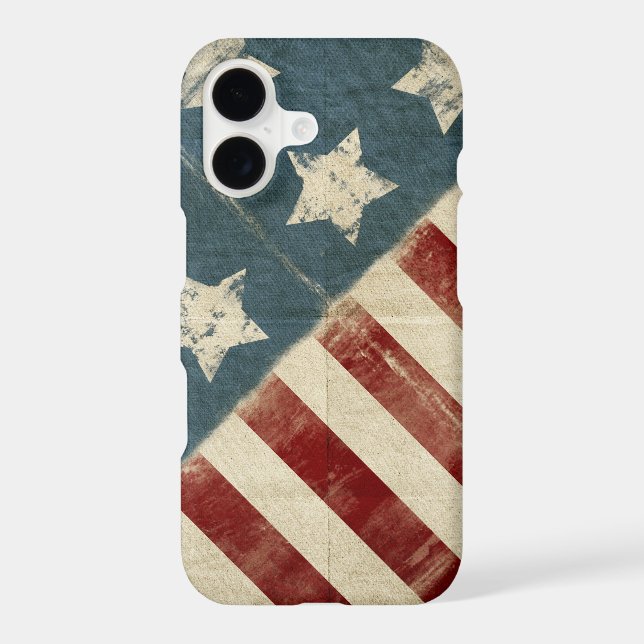 faded American flag Iphone Case (Back)