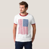 Faded and Torn but Still Glorious American Flag T-Shirt (Front Full)