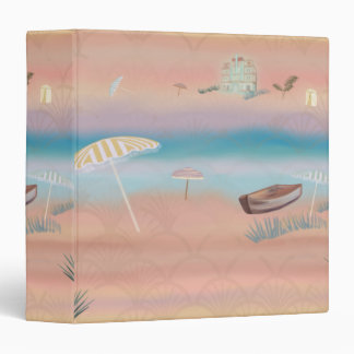 Faded Art Deco Resort 3 Ring Binder