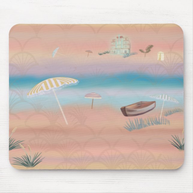 Faded Art Deco Resort Mouse Pad (Front)